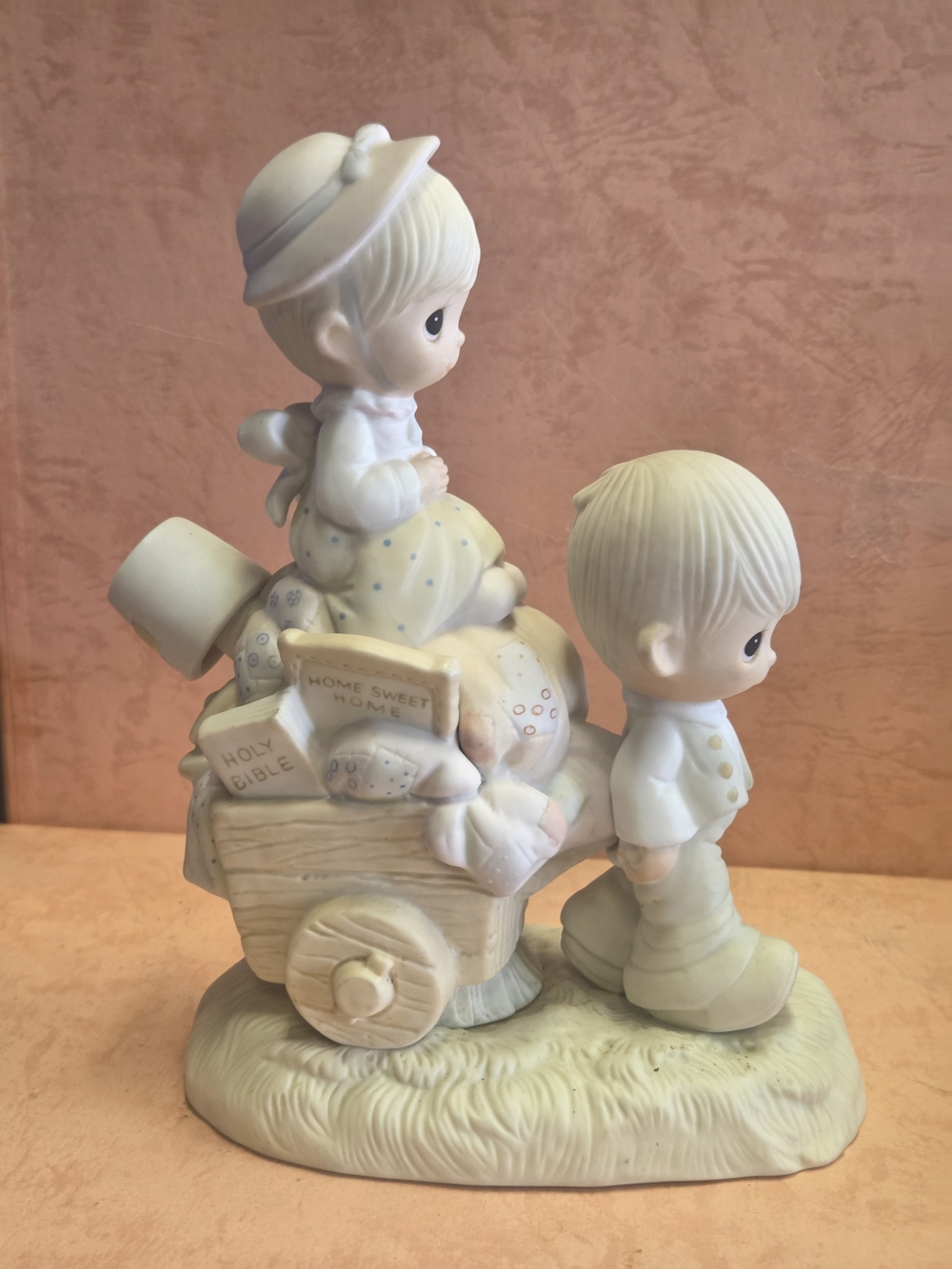 WALKING BY FAITH 1979 PORCELAIN BISQUE BY JONATHAN $ DAVID